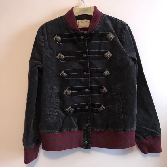 Free People Atlas Corduroy Military Bomber Jacket - Picture 7 of 12